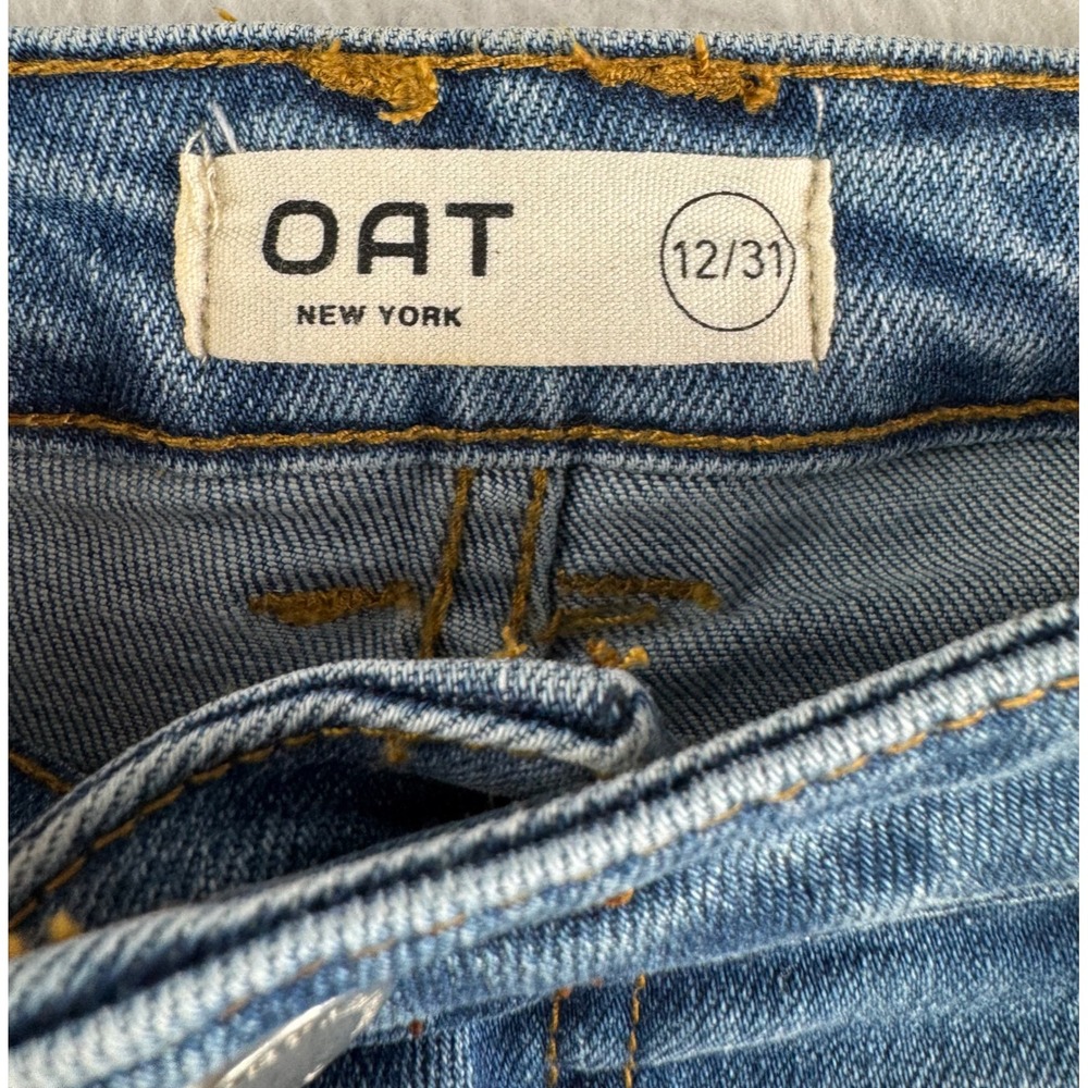 OAT New York Jeans Womens sz 12 90s‎ stretch High Rise Straight Leg sz 31 - Picture 3 of 6